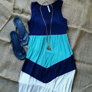 Chevron maxi dress